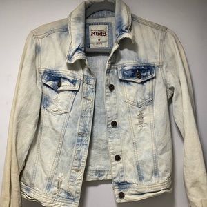 Distressed jean jacket